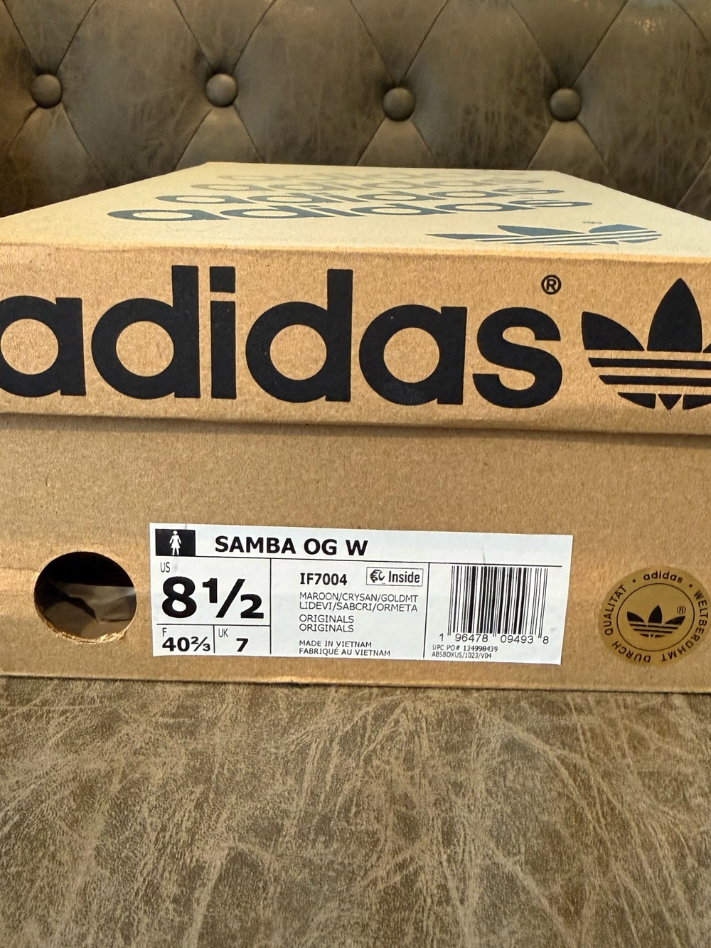 adidas Samba OG WMNS “Maroon Crystal Sand” IF7004 - Picture 10 of 10